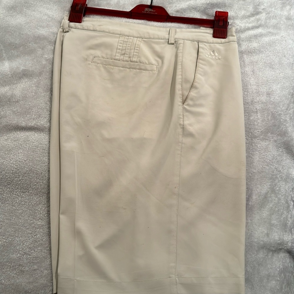 Mens adidas dress shorts waist 36 length 21.5